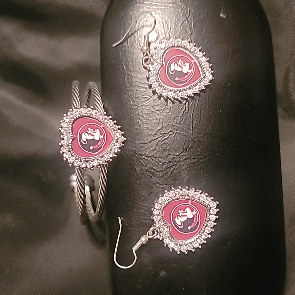 Florida State Braclet and Earrings